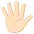 Hand With Fingers Splayed Light Skin Tone Emoji from EmojiTwo Colors Set