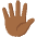 Hand With Fingers Splayed Medium Dark Skin Tone Emoji from Noto Emoji Set