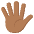 Hand With Fingers Splayed Medium Dark Skin Tone Emoji from EmojiTwo Colors Set