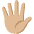Hand With Fingers Splayed Medium Light Skin Tone Emoji from Noto Emoji Set