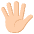 Hand With Fingers Splayed Medium Light Skin Tone Emoji from EmojiTwo Colors Set