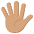 Hand With Fingers Splayed Medium Skin Tone Emoji from EmojiTwo Colors Set