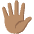 Hand With Fingers Splayed Medium Skin Tone Emoji from Noto Emoji Set