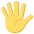 Hand With Fingers Splayed Emoji from EmojiTwo Colors Set