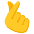 Hand With Index Finger And Thumb Crossed Emoji from Noto Emoji Set