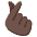 Hand With Index Finger And Thumb Crossed Dark Skin Tone Emoji from Noto Emoji Set