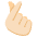 Hand With Index Finger And Thumb Crossed Light Skin Tone Emoji from Noto Emoji Set