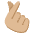 Hand With Index Finger And Thumb Crossed Medium Light Skin Tone Emoji from Noto Emoji Set