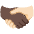 Handshake Dark Skin Tone Light Skin Tone Emoji from Noto Emoji Set