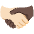 Handshake Light Skin Tone Dark Skin Tone Emoji from Noto Emoji Set