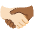 Handshake Light Skin Tone Medium Dark Skin Tone Emoji from Noto Emoji Set