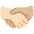 Handshake Light Skin Tone Medium Light Skin Tone Emoji from Noto Emoji Set