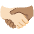 Handshake Light Skin Tone Medium Skin Tone Emoji from Noto Emoji Set