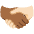 Handshake Medium Dark Skin Tone Light Skin Tone Emoji from Noto Emoji Set