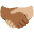 Handshake Medium Dark Skin Tone Medium Light Skin Tone Emoji from Noto Emoji Set