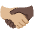 Handshake Medium Light Skin Tone Dark Skin Tone Emoji from Noto Emoji Set