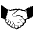 Handshake Emoji from EmojiTwo Black Set