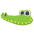 Happy Croco Emoji from EmojiTwo Colors Set