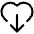 Heart Arrow Down Icon from Iconoir Regular Set