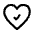 Heart Check Icon from Mynaui Line Set | Free Download as SVG Vector and Transparent PNG | Streamline icons