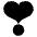 Heart Exclamation Emoji from EmojiTwo Black Set