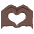 Heart Hands Dark Skin Tone Emoji from Noto Emoji Set