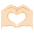 Heart Hands Light Skin Tone Emoji from Noto Emoji Set