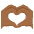 Heart Hands Medium Dark Skin Tone Emoji from Noto Emoji Set