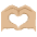 Heart Hands Medium Light Skin Tone Emoji from Noto Emoji Set
