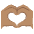 Heart Hands Medium Skin Tone Emoji from Noto Emoji Set