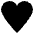 Heart Suit Emoji from EmojiTwo Black Set
