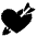 Heart With Arrow Emoji from EmojiTwo Black Set