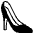High Heeled Shoe Emoji from EmojiTwo Black Set