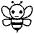Honeybee Emoji from EmojiTwo Black Set