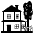 House With Garden Emoji from EmojiTwo Black Set