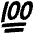 Hundred Points Emoji from EmojiTwo Black Set