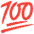 Hundred Points Emoji from Noto Emoji Set