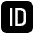 Id Button Emoji from EmojiTwo Black Set