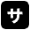Japanese Service Charge Button Emoji from EmojiTwo Black Set
