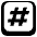 Keycap Number Sign Emoji from EmojiTwo Black Set