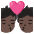 Kiss Dark Skin Tone Emoji from Noto Emoji Set