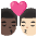 Kiss Man Man Dark Skin Tone Light Skin Tone Emoji from Noto Emoji Set