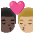 Kiss Man Man Dark Skin Tone Medium Light Skin Tone Emoji from Noto Emoji Set