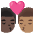 Kiss Man Man Dark Skin Tone Medium Skin Tone Emoji from Noto Emoji Set