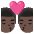 Kiss Man Man Dark Skin Tone Emoji from Noto Emoji Set