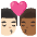Kiss Man Man Light Skin Tone Medium Dark Skin Tone Emoji from Noto Emoji Set