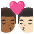 Kiss Man Man Medium Dark Skin Tone Light Skin Tone Emoji from Noto Emoji Set