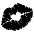 Kiss Mark Emoji from EmojiTwo Black Set