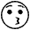 Kissing Face Emoji from EmojiTwo Black Set