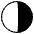 Last Quarter Moon Emoji from EmojiTwo Black Set